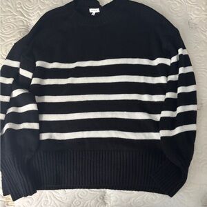 Better Be Black and White Crewneck Sweater